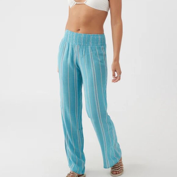 O'Neill Pants - NWT New O'Neill Women's Extra Large XL Johnny Beach Stripe Wide Leg Pants Soft